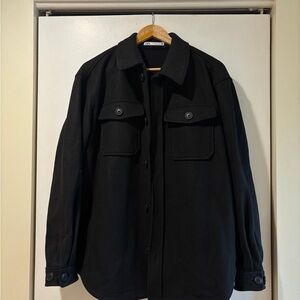 Zara Black Trench Coat Style Jacket